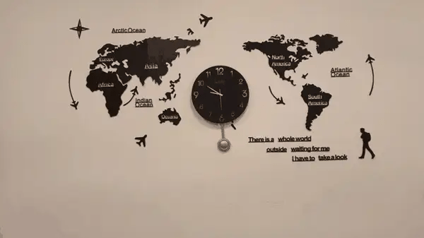 World Map Wall Clock - Wall Clock